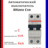 Автомат двухполюсный ABB SH202 C10 2CDS212001R0104