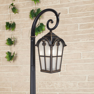 Уличный светильник на столбе Mira F черное золото IP33 GL 1001F — Multielectrika