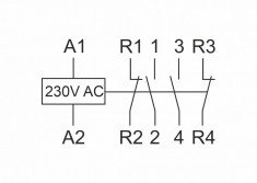 Контактор модульный (Ампер-40 / Волт-230 АС / Контакт-2NO+2NC) ST40-22 &mdash; Multielectrika