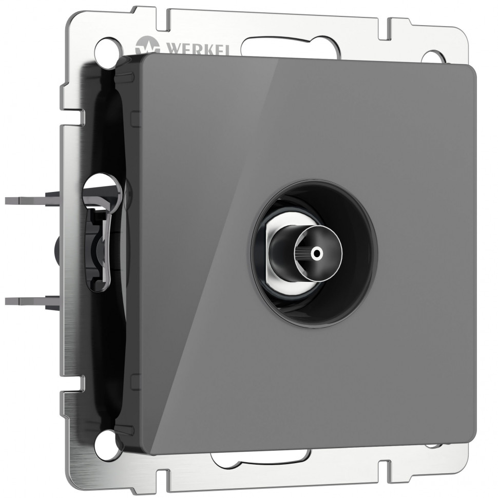 ТВ-розетка оконечная (графит акрил) W1183044 фото 1 &mdash; Multielectrika