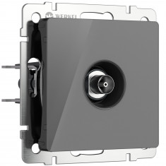 ТВ-розетка оконечная (графит акрил) W1183044 &mdash; Multielectrika