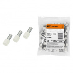 Наконечник-гильза НШвИ TDM Е10-12 10мм2 с изолированным фланцем (100шт) &mdash; Multielectrika