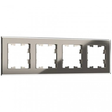 Рамка на 4 поста IEK Brite РУ-4-2-БрД стекло дымчатый — Multielectrika