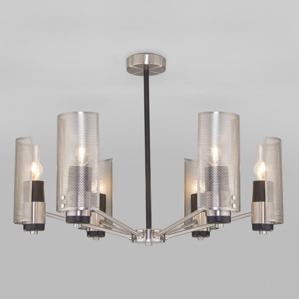 Потолочная люстра в стиле лофт 70139/6 никель фото 1 — Multielectrika