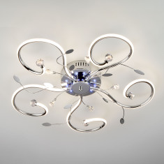 Светодиодная люстра с пультом 90129/5 хром &mdash; Multielectrika