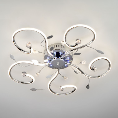 Светодиодная люстра с пультом 90129/5 хром — Multielectrika