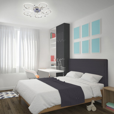 Светодиодная люстра с пультом 90129/5 хром — Multielectrika