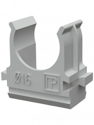 Крепеж-клипса для труб D16, серые "Промрукав" PR.02716 &mdash; Multielectrika