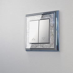 Рамка на 1 пост (хром/белый) W0011431 &mdash; Multielectrika