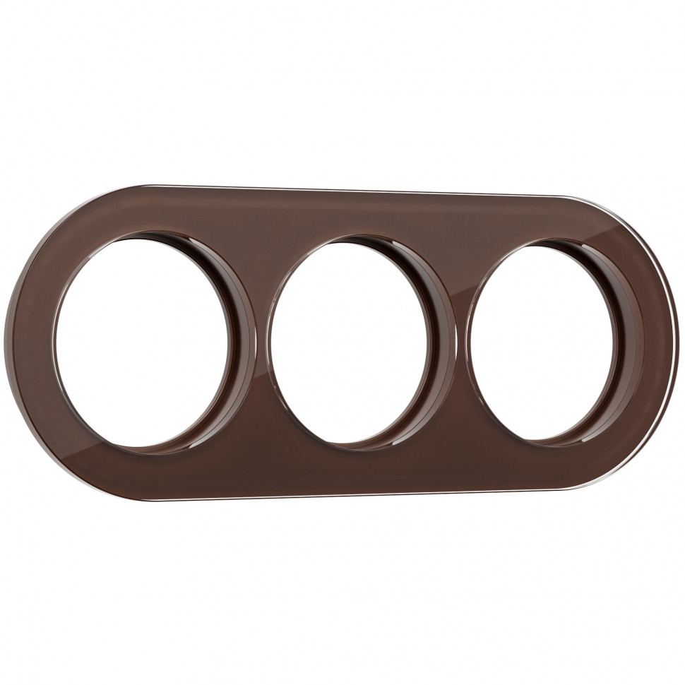 Рамка на 3 поста (Коричневый) WL21-frame-03 фото 1 — Multielectrika