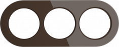 Рамка на 3 поста (Коричневый) WL21-frame-03 &mdash; Multielectrika