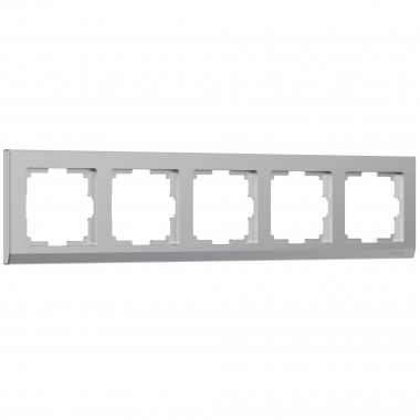 Рамка из поликарбоната на 5 постов Stark серебряный W0051806 — Multielectrika