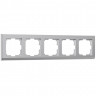 Рамка из поликарбоната на 5 постов Stark серебряный W0051806