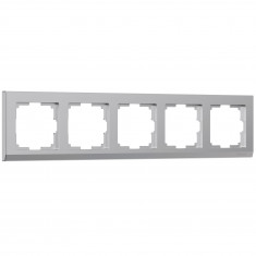 Рамка из поликарбоната на 5 постов Stark серебряный W0051806 &mdash; Multielectrika