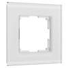 Рамка из стекла на 1 пост Senso белый soft-touch W0013101 фото 1 &mdash; Multielectrika