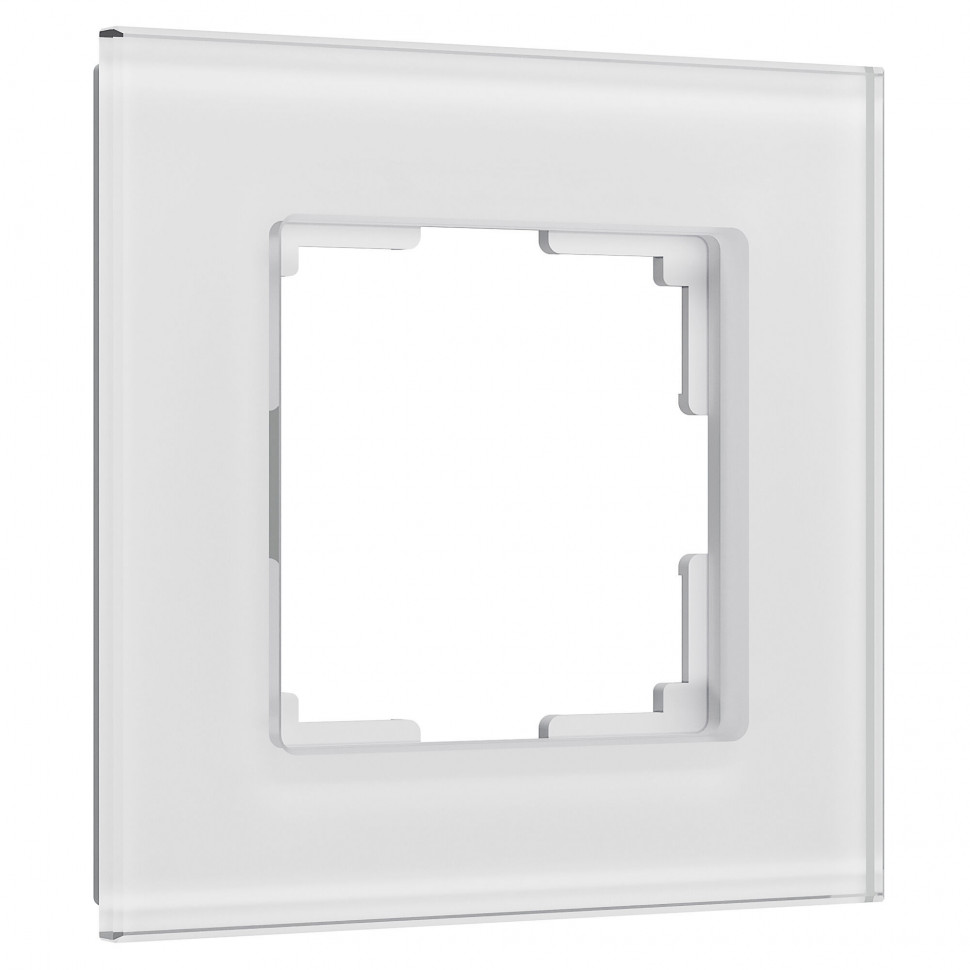 Рамка из стекла на 1 пост Senso белый soft-touch W0013101 фото 1 &mdash; Multielectrika