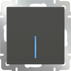 Выключатель одноклавишный  с подсветкой (серо-коричневый) W1110107 &mdash; Multielectrika