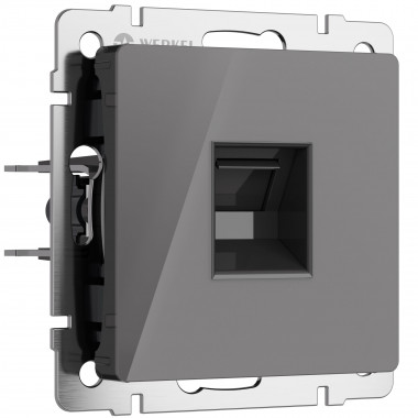 Розетка Ethernet RJ-45 (графит акрил) W1181044 &mdash; Multielectrika