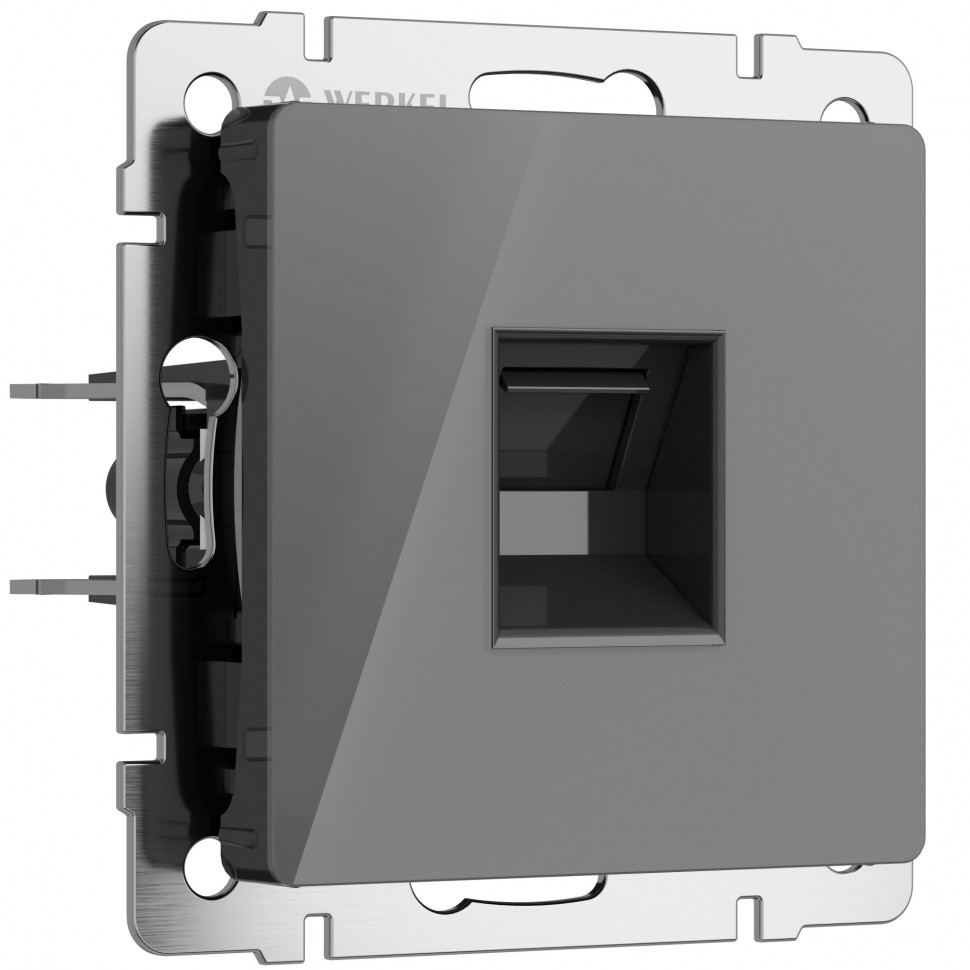 Розетка Ethernet RJ-45 (графит акрил) W1181044 фото 1 &mdash; Multielectrika