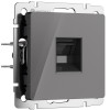 Розетка Ethernet RJ-45 (графит акрил) W1181044 фото 1 &mdash; Multielectrika