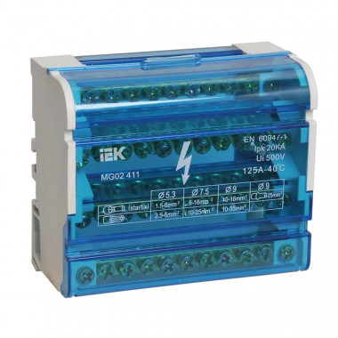 Шины на DIN-рейку в корпусе (кросс-модуль) ИЭК ШНК 4х11 3L+PEN — Multielectrika