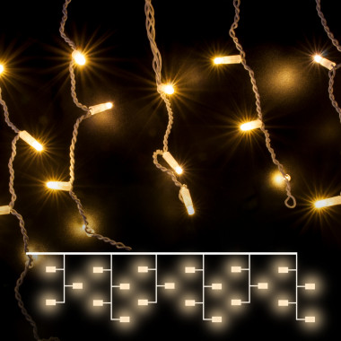 Гирлянда бахрома теплый белый 3*0,6 м IP65 100-101 теплый белый — Multielectrika