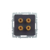 Аудиорозетка 4-местная IEK Brite РА10-БрГ графит фото 2 — Multielectrika