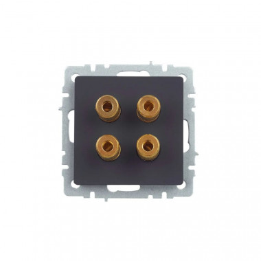 Аудиорозетка 4-местная IEK Brite РА10-БрГ графит — Multielectrika