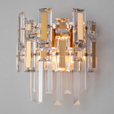 Настенный светильник с хрусталем 330/2 золото &mdash; Multielectrika