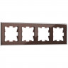 Рамка на 4 поста IEK Brite РУ-4-2-БрТБ стекло темная бронза