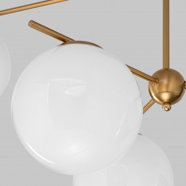 Умный потолочный светильник со стеклянными плафонами 60147/6 латунь — Multielectrika