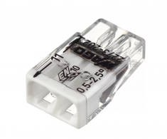 Клемма на 2 провода Wago 2273-202 0,5-2,5 кв. мм самозажимная без пасты (100 шт.) &mdash; Multielectrika