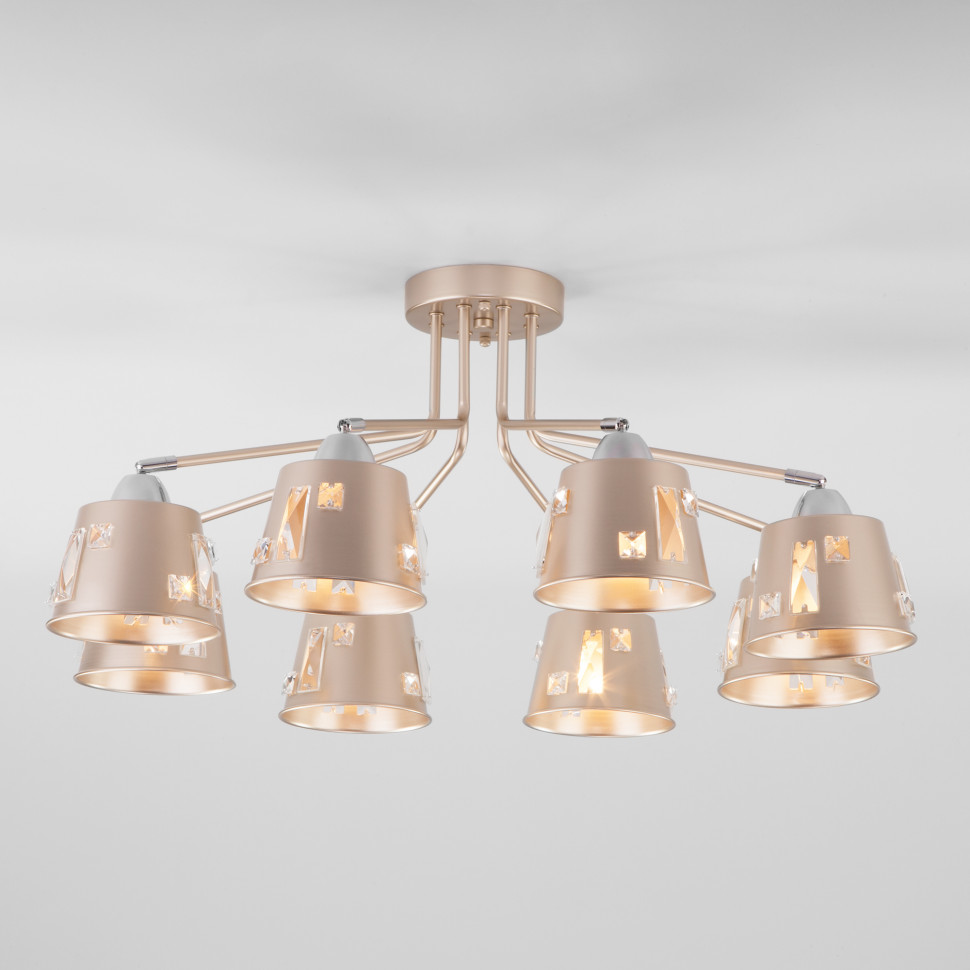 Потолочная люстра в стиле лофт 70105/8 шампань фото 1 &mdash; Multielectrika