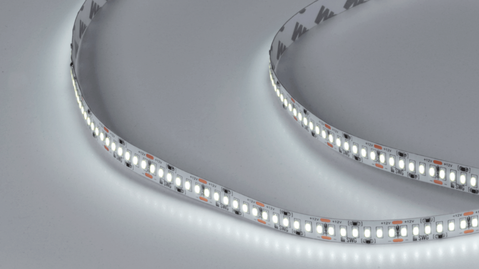 Лента светодиодная 24 Вт/м SMD3014, 12В, IP20, Холодный белый, 3М фото 1 — Multielectrika