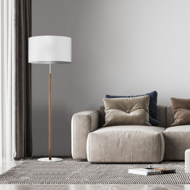 Напольный светильник с тканевым абажуром 5216 Deva White — Multielectrika