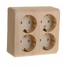 Розетка 4К+З со шторками 16А 250B Сосна Schneider Electric Этюд PA16-208D