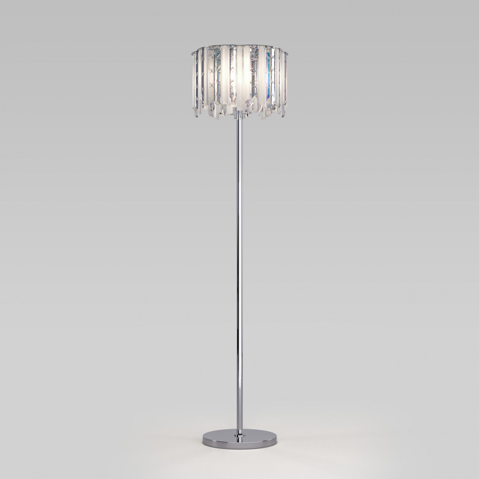 Напольный светильник с хрусталем 109011 хром фото 1 — Multielectrika