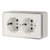 Розетка двойная с заземлением Gallant слоновая кость W5072103 фото 1 — Multielectrika