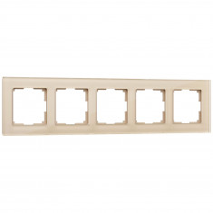 Рамка из стекла на 5 постов Favorit шампань W0051111 &mdash; Multielectrika