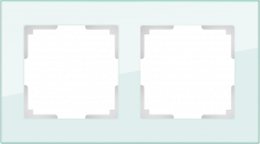 Рамка на 2 поста (натуральное стекло) WL01-Frame-02 &mdash; Multielectrika