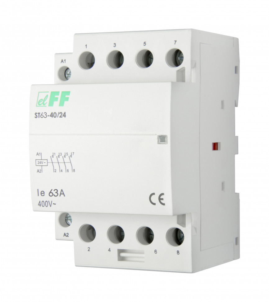 Контактор модульный (Ампер-63 / Волт-24 АС / Контакт-4NO) ST63-40/24 фото 1 — Multielectrika