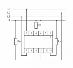 Указатель напряжения (Сигнализация наличия фаз в трёхфазной сети. Защита потребителя от перегрузки по току) LK-BZ-3 &mdash; Multielectrika