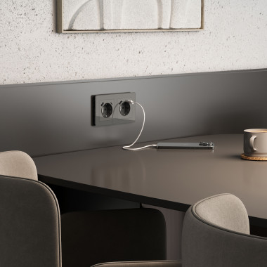 Розетка с заземлением, шторками и USB тип A+C (графит акрил) W1171744 — Multielectrika