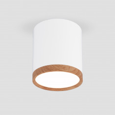 Накладной акцентный светодиодный светильник DLR024 6W 4200K белый матовый/светлый дуб &mdash; Multielectrika