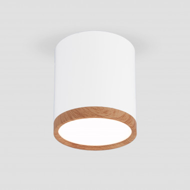 Накладной акцентный светодиодный светильник DLR024 6W 4200K белый матовый/светлый дуб — Multielectrika