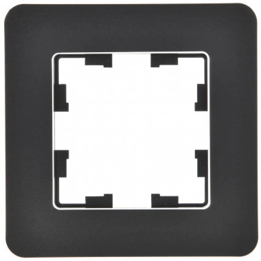 Рамка на 1 пост IEK Brite РУ-1-1-Бр металл черный RE — Multielectrika