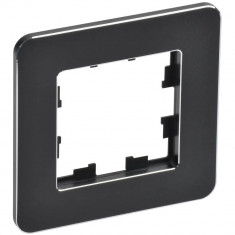 Рамка на 1 пост IEK Brite РУ-1-1-Бр металл черный RE &mdash; Multielectrika