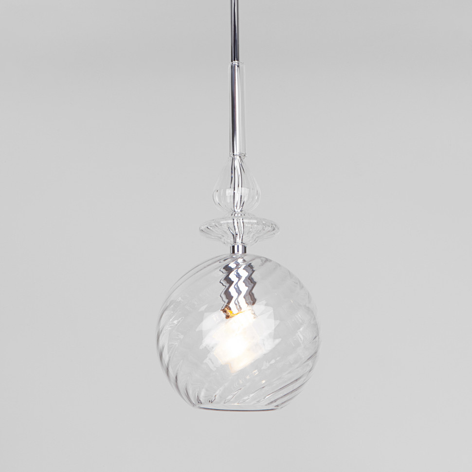 Подвесной светильник с плафоном 50192/1 хром фото 1 &mdash; Multielectrika