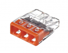 Клемма на 3 провода Wago 2273-203 0,5-2,5 кв. мм самозажимная без пасты (100 шт.) &mdash; Multielectrika