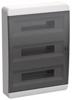 Корпус пластиковый IEK TEKFOR ЩРН-П-54 IP41 черная прозрачная дверь &mdash; Multielectrika